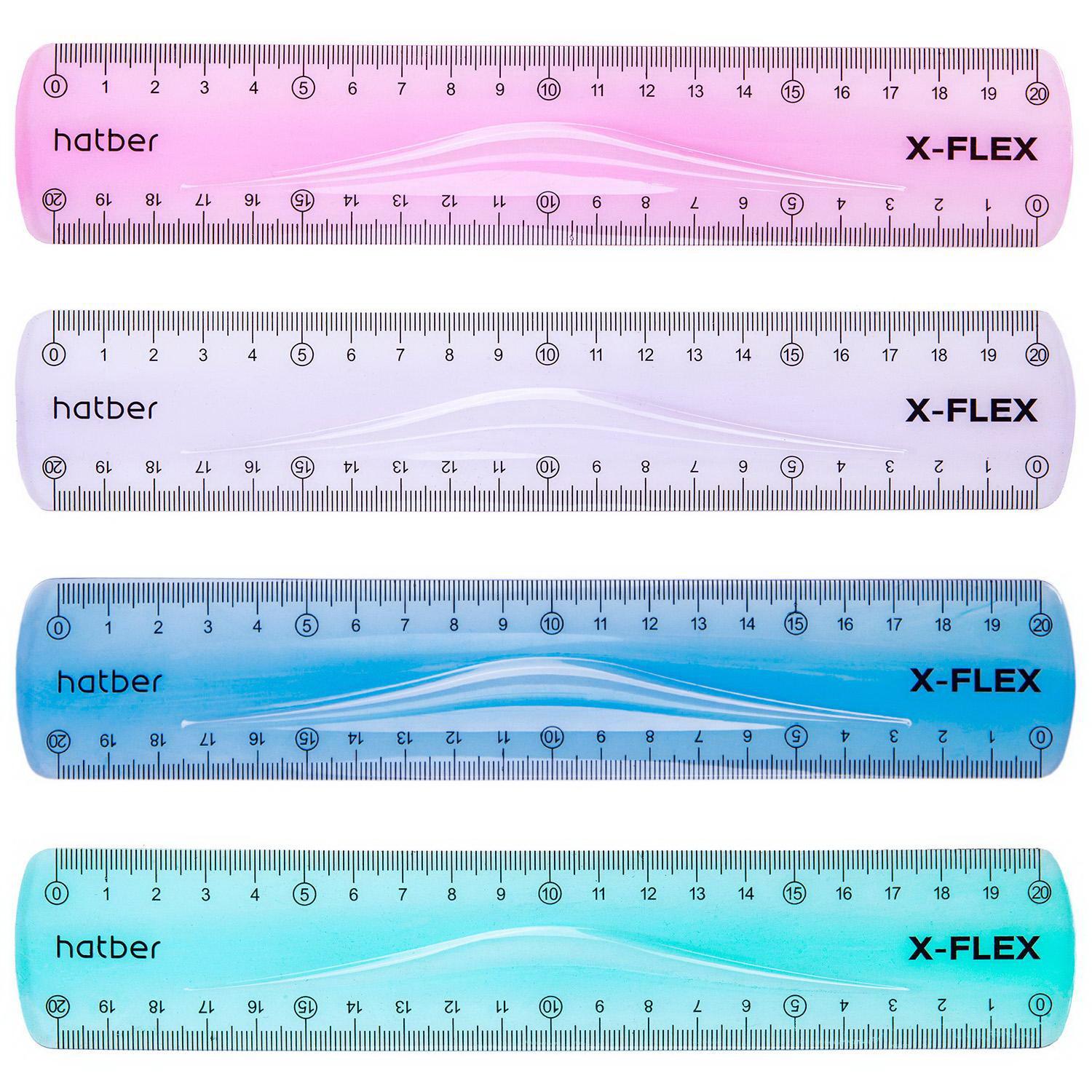 

Линейка гибкая Hatber X-Flex 20см, Разноцветный