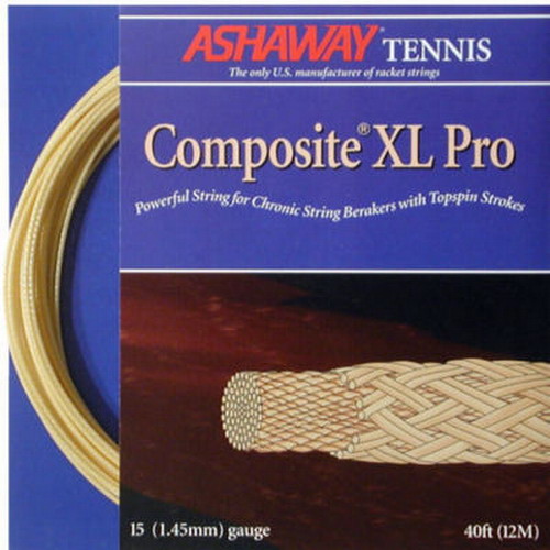 фото Струна для тенниса ashaway 12m composite xl pro a10662, natural, 1,45