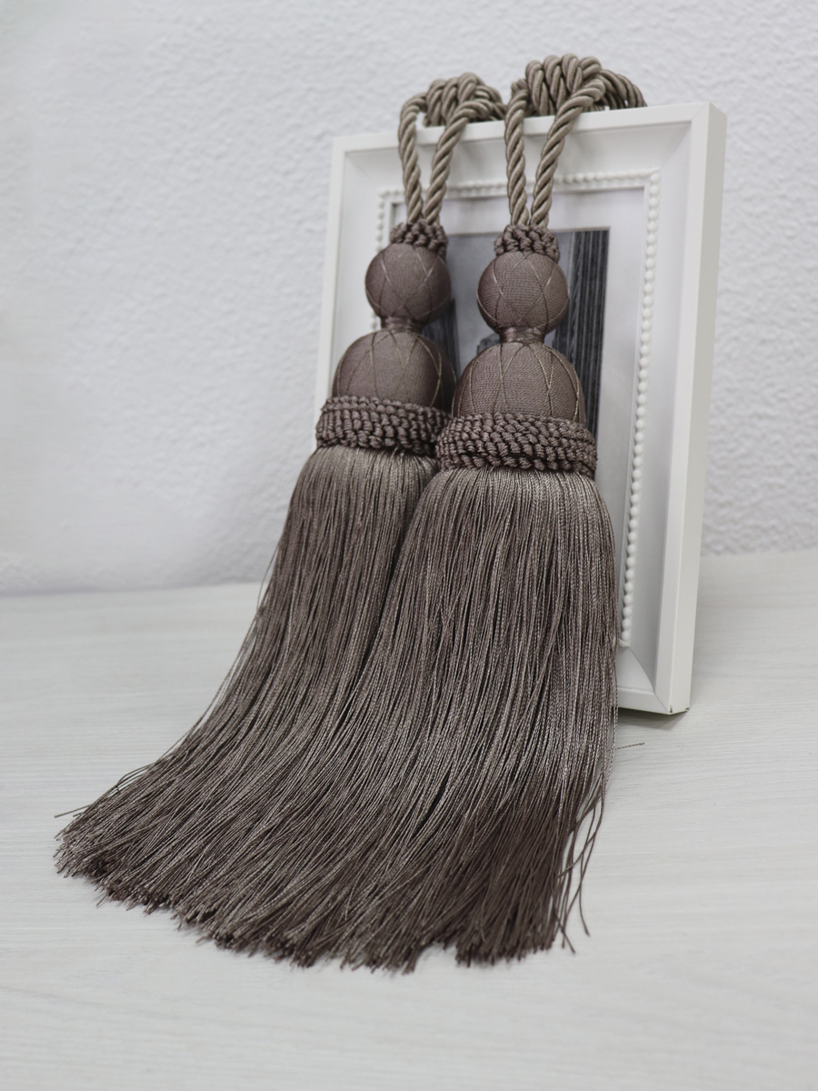 

Кисти для штор Ajur HK K14-17-1212, подхват декоративный , 30 см 2 шт. Кофейный, Коричневый, HK K14-17-1212