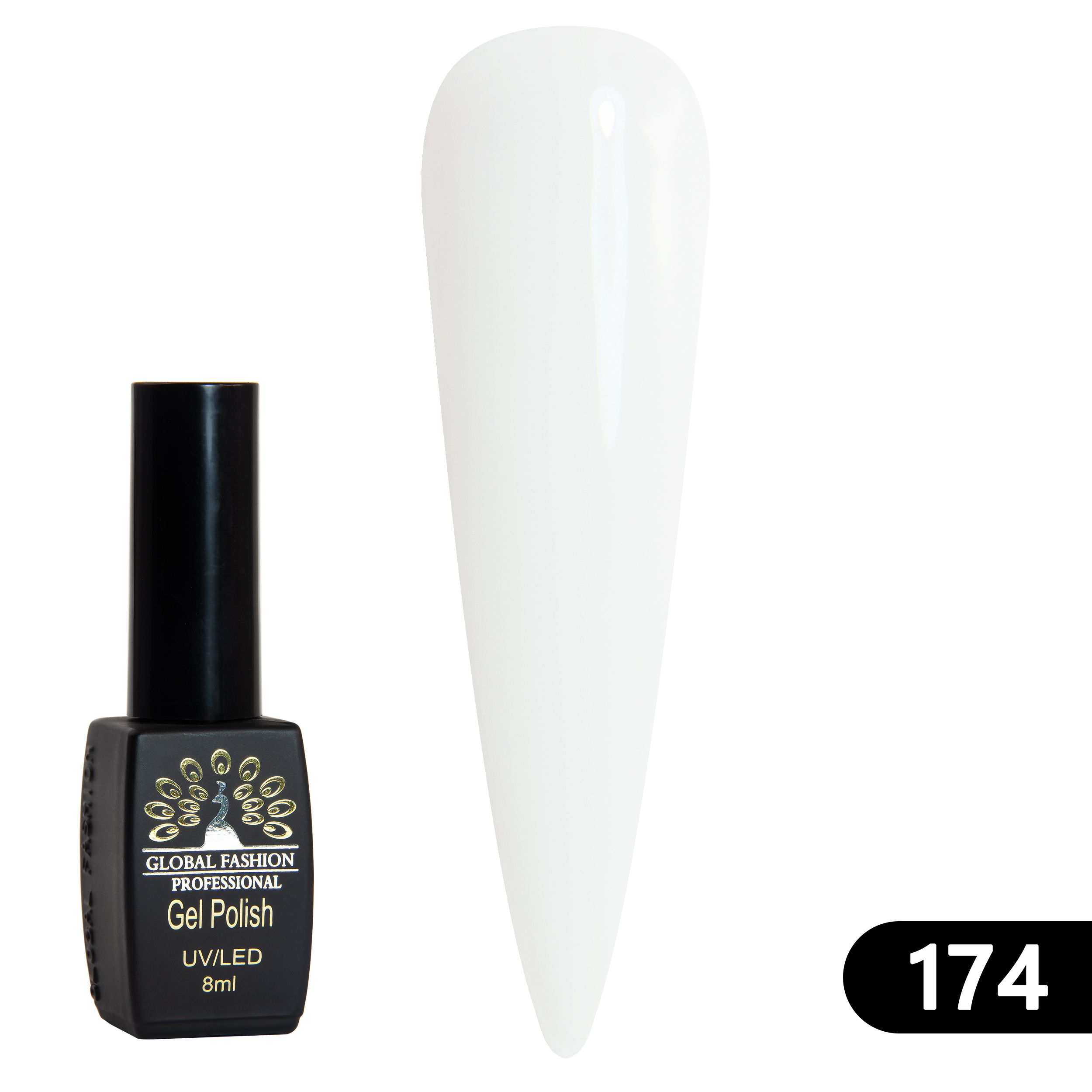 фото Гель лак black elite 174 white global fashion 8 мл