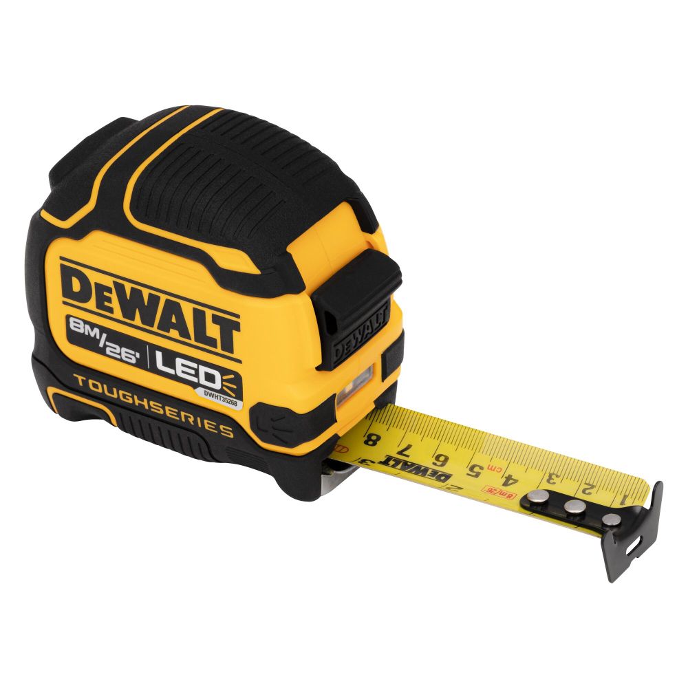 Рулетка DEWALT DWHT35268, с подсветкой, 8 м, DWHT35268