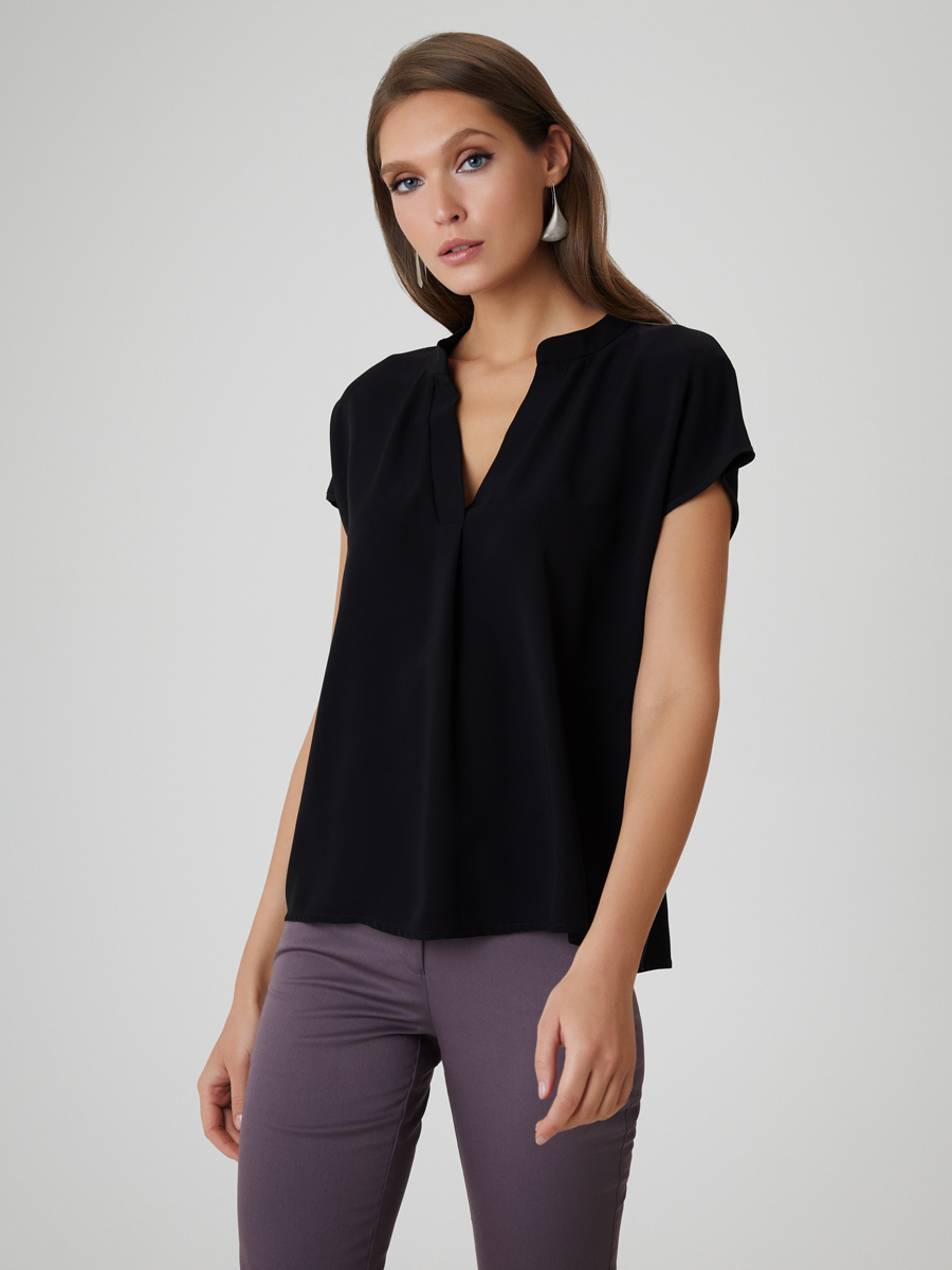 Блуза женская Арт-Деко R-1375 черная 50 RU