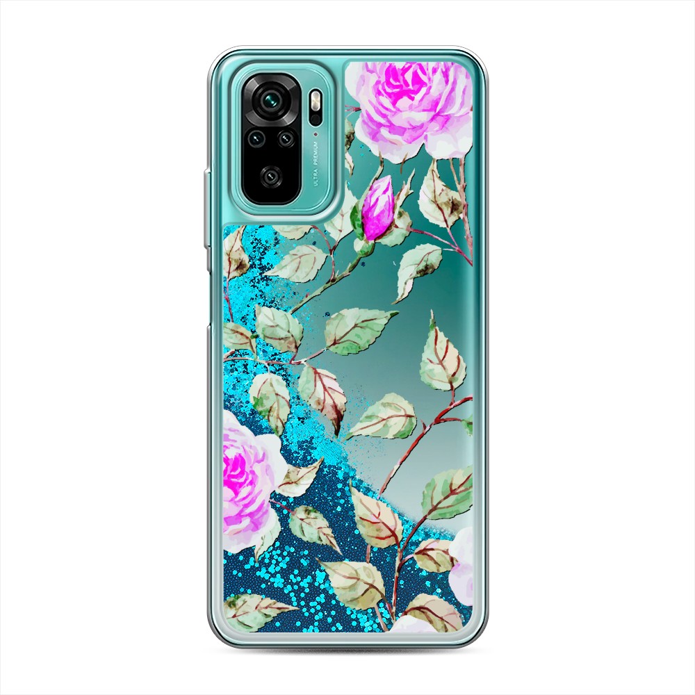 

Жидкий чехол с блестками "Цветочная фантазия 7" на Xiaomi Redmi Note 10S, 39993-1