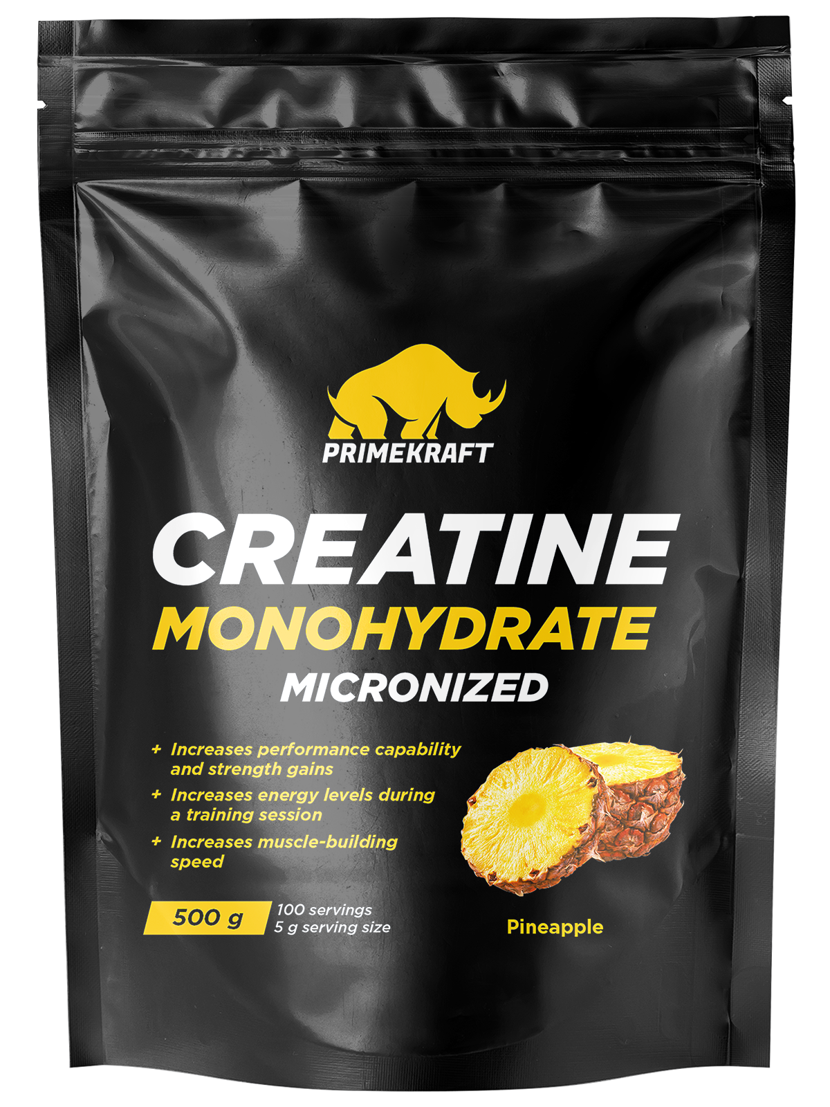 Креатин Моногидрат Creatine Monohydrate Micronized, pineapple ананас 500 гр