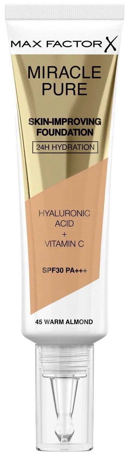 Тональная основа Max Factor Miracle Pure Skin-Improving тон 45 Warm Almond