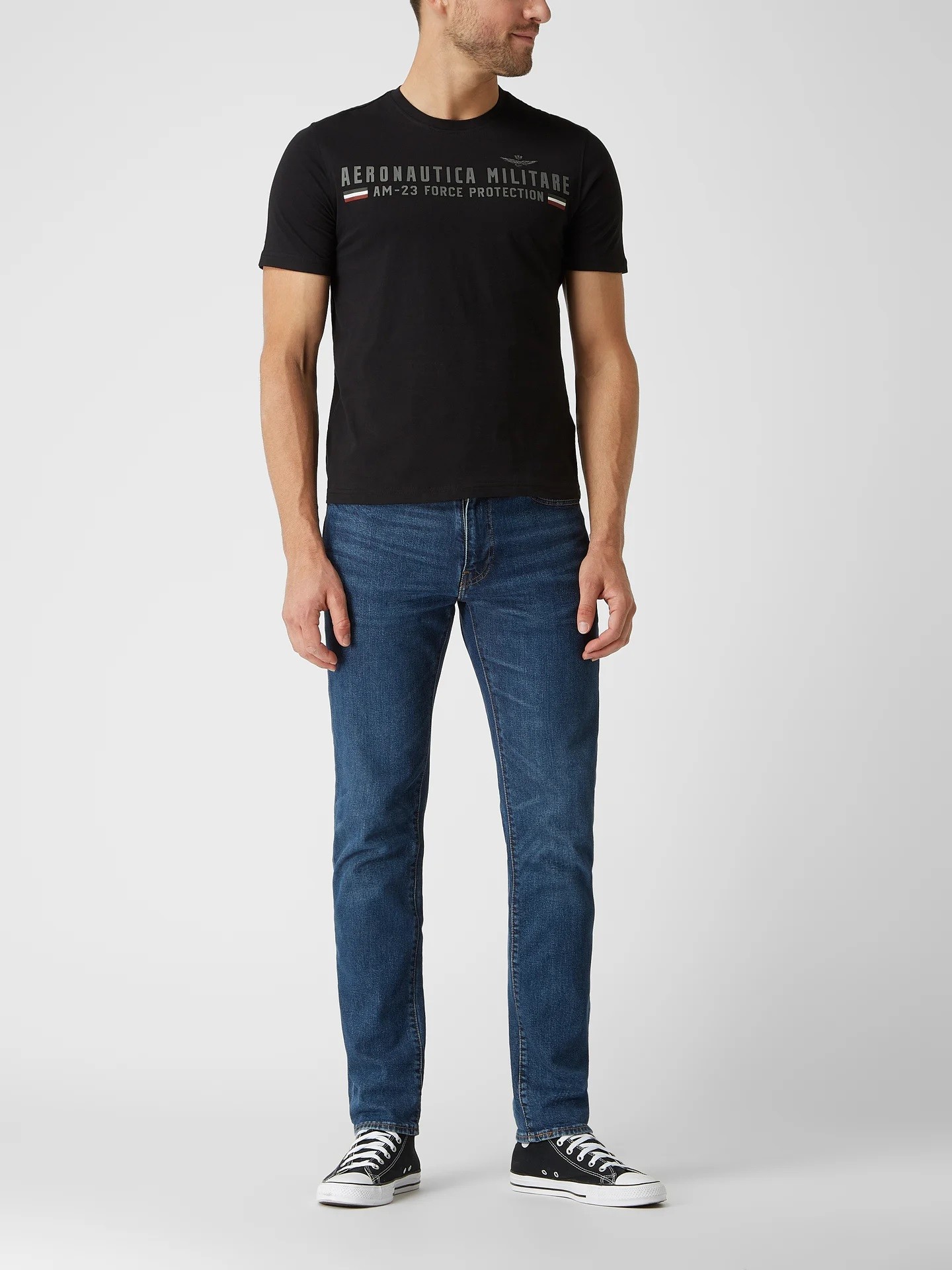 

Футболка мужская Aeronautica Militare TS1942J538 черная 52 RU, TS1942J538