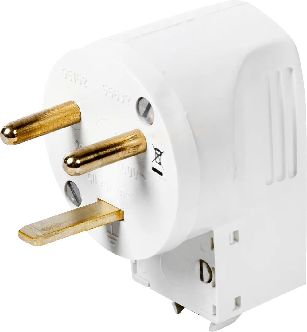 

Вилка с заземлением Legrand силовая для плиты 20 А 250 В цвет белый