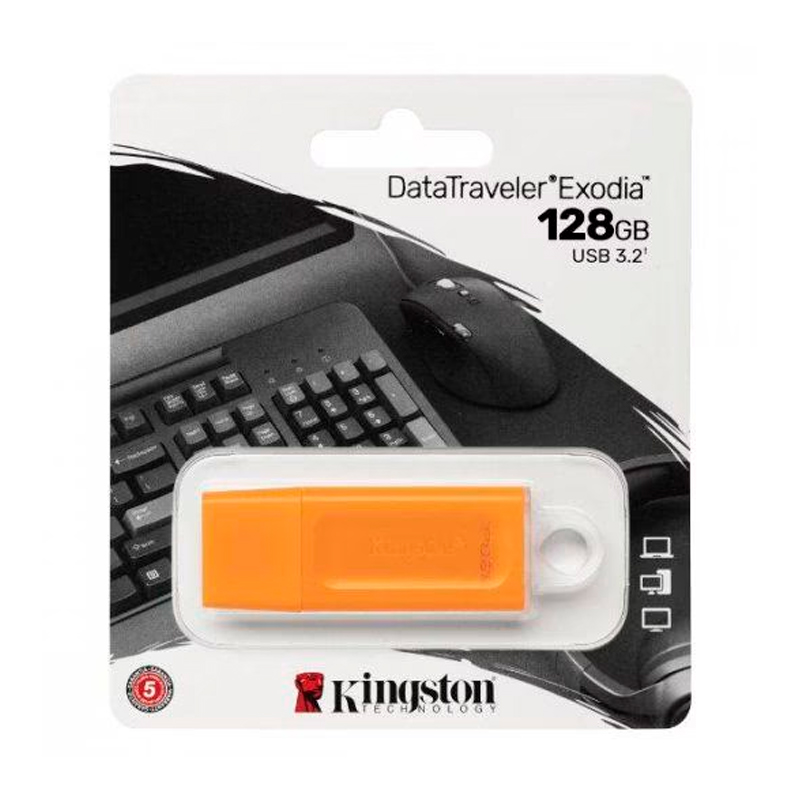 

Флешка Kingston DataTraveler Exodia 128GB USB3.2 Orange (KC-U2G128-7GO), DataTraveler Exodia 128GB USB3.2 Orange (KC-U2G128-7GO)