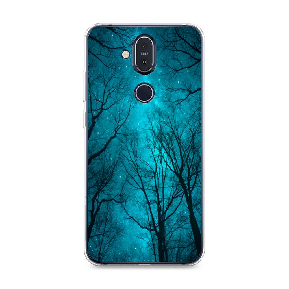 

Чехол Awog на Nokia 8.1 / Нокиа 8.1 "Сказочный лес", Черный;голубой, 122250-4