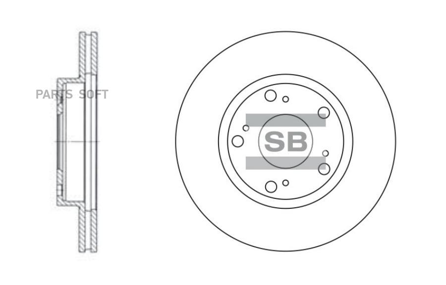 

Диск тормозной передний SANGSIN BRAKE SD4102, SD4102