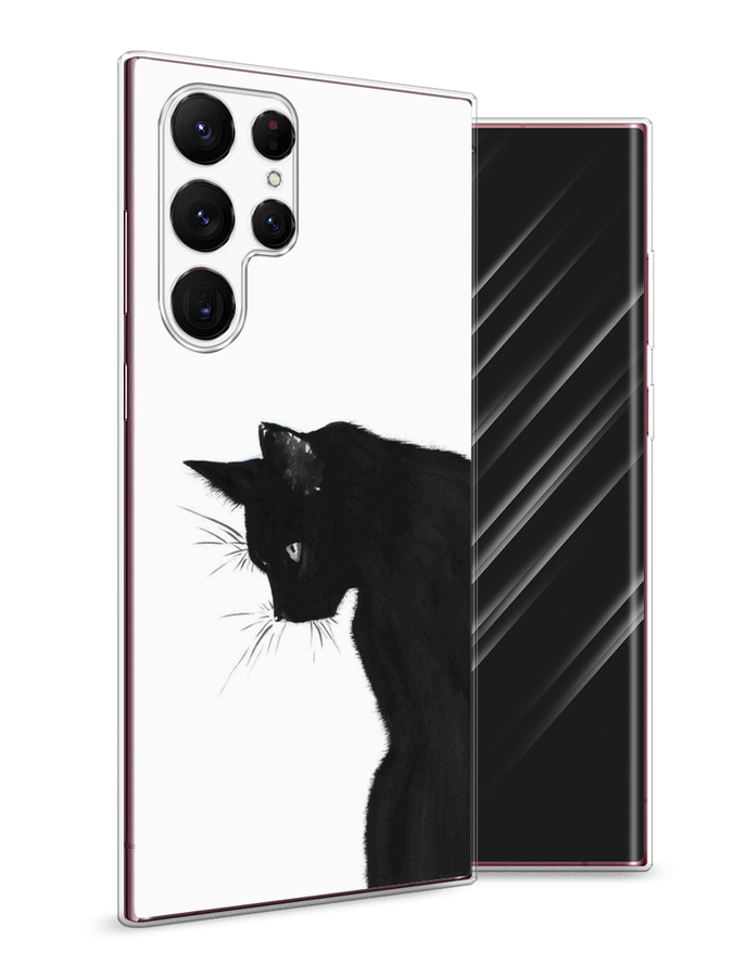 

Чехол Awog на Samsung Galaxy S22 Ultra / Самсунг S22 Ultra "Black cat", Черный;белый, 2104050-1