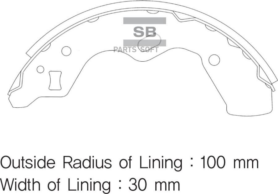 SA067SNS_[KK3702638Z] !колодки барабанные з.\ Kia Avella 1.3/1.5 94-99/Rio 1.3/1.5 00-02 H