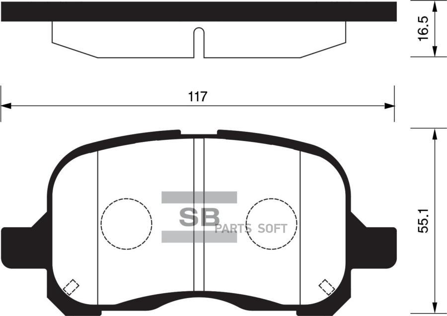 

Колодки дисковые передние \ Toyota Corolla1.4/1.6/2.0D 97-00 диск 15'/1.6/1.8 02> д SP1270, SP1270