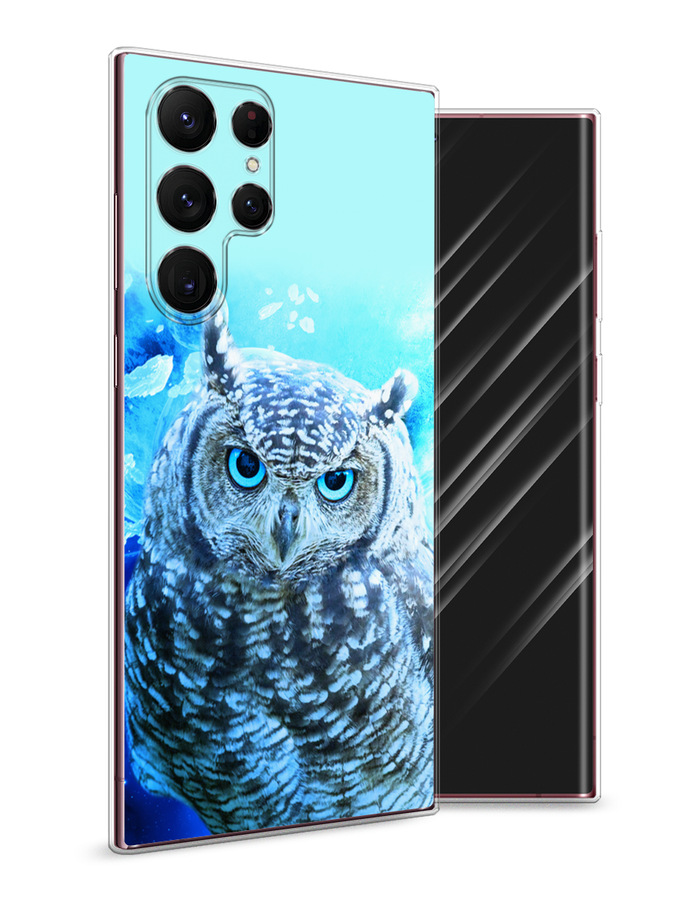 

Чехол Awog на Samsung Galaxy S22 Ultra / Самсунг S22 Ultra "Сова арт 7", Синий;голубой, 2104050-1