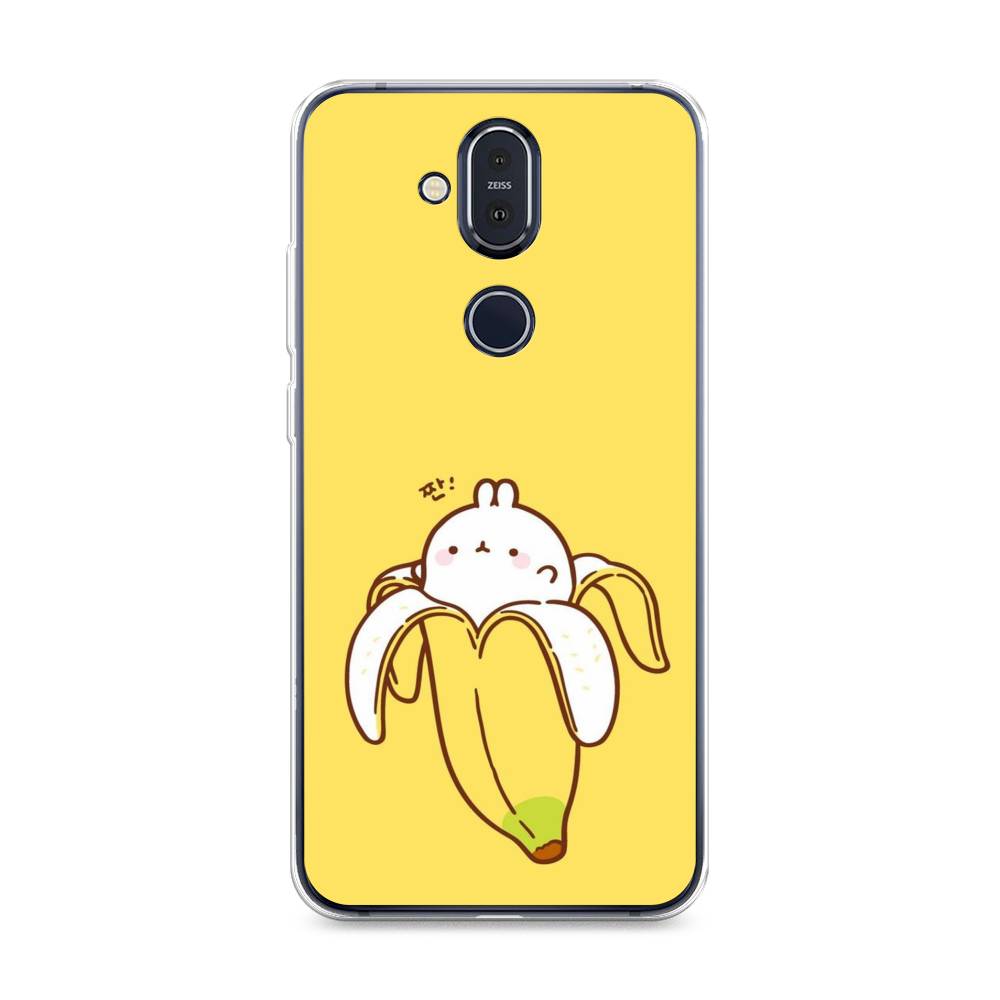 

Чехол Awog на Nokia 8.1 / Нокиа 8.1 "Зайчик-бананчик", Желтый;белый, 122250-2