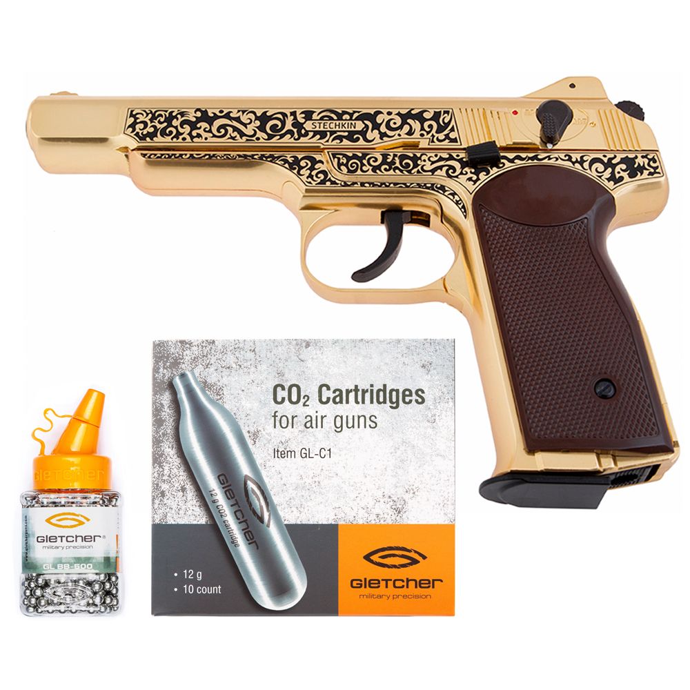 

Пистолет пневматический Gletcher STECHKIN Gold, STECHKIN Gold