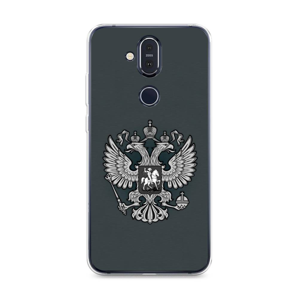 

Чехол Awog на Nokia 8.1 / Нокиа 8.1 "Герб России серый", 122250-5
