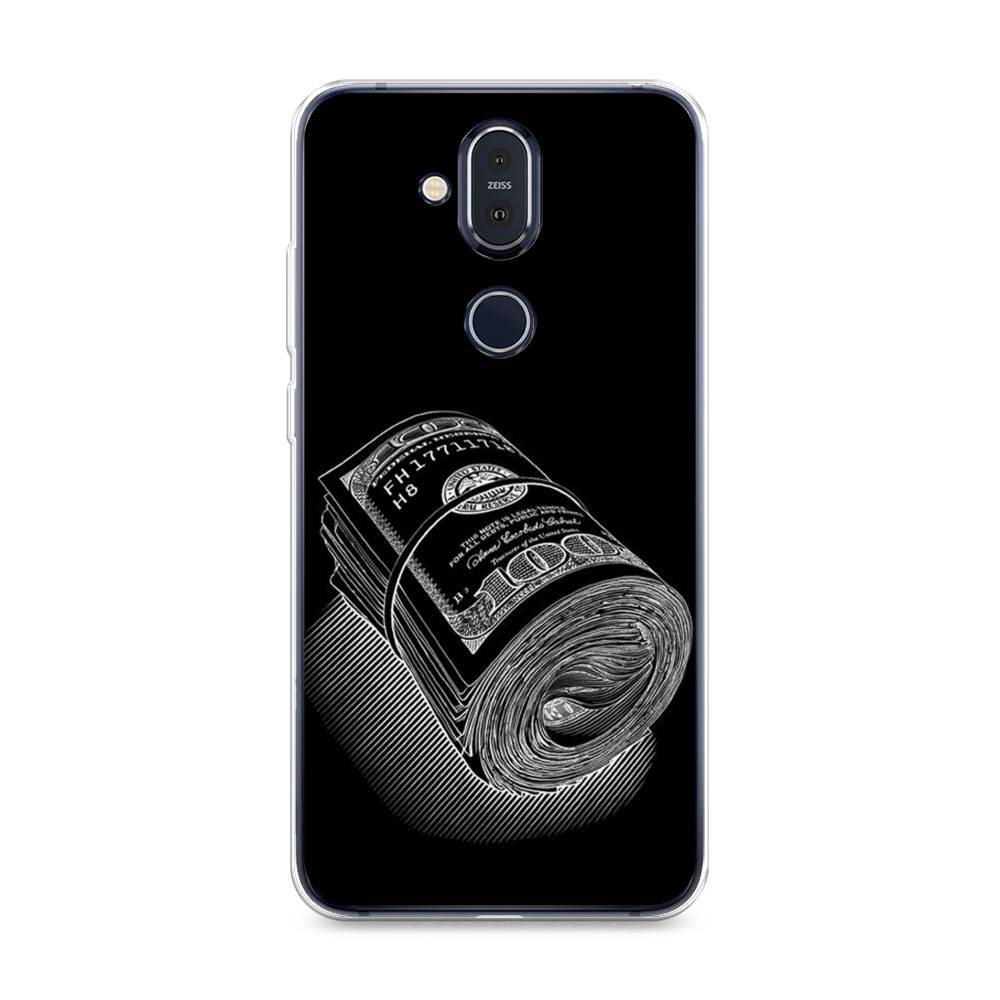

Чехол Awog на Nokia 8.1 / Нокиа 8.1 "Кубышка денег", Черный;серебристый, 122250-5