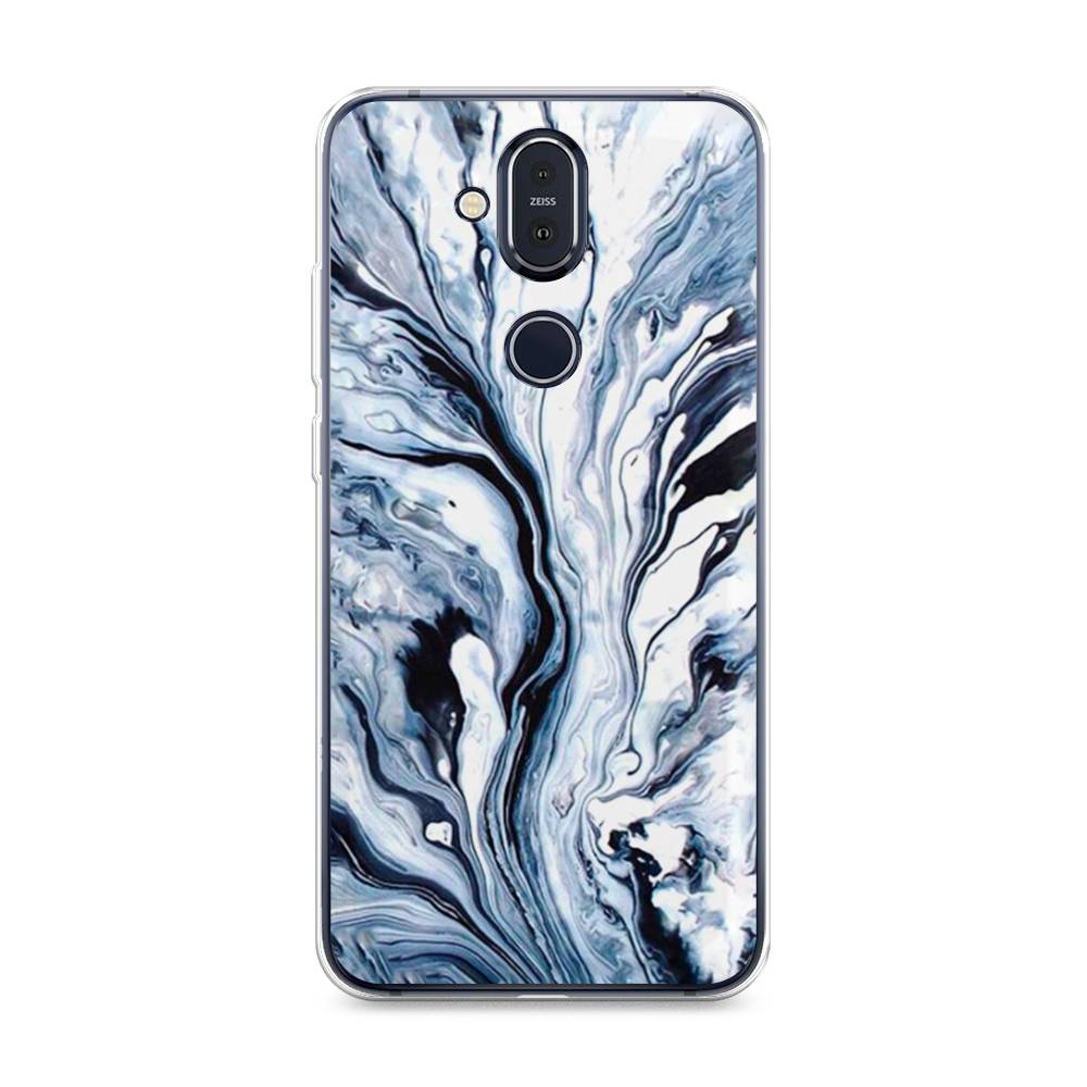 

Чехол Awog на Nokia 8.1 / Нокиа 8.1 "Голубой минерал мрамор", 122250-3