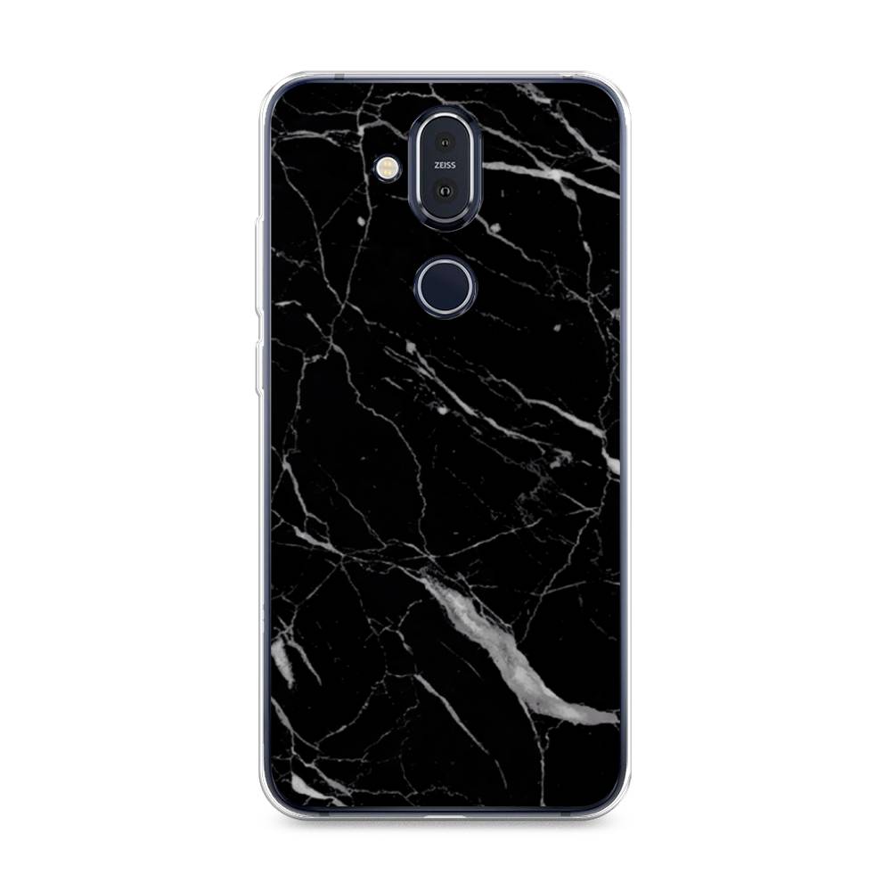 фото Чехол awog "черный минерал" для nokia 8.1