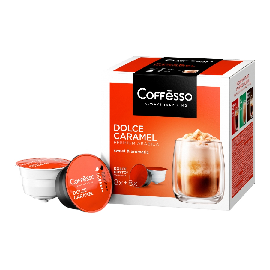Кофе в капсулах Coffesso Dolce Caramel 16x9,75 г