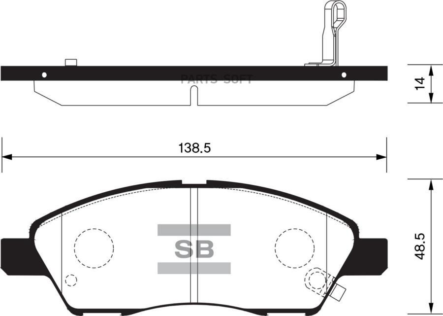 

Тормозные колодки Sangsin brake передние SP2084, SP2084