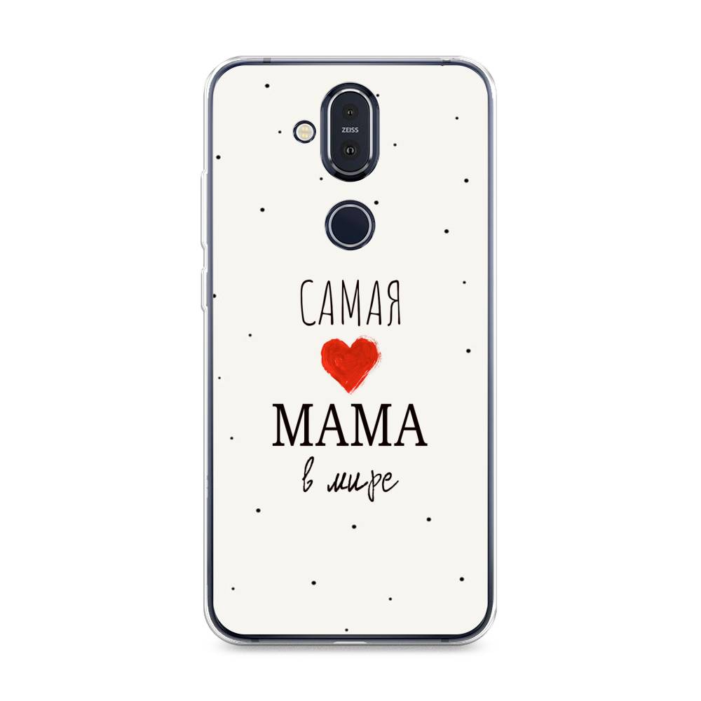 

Чехол Awog на Nokia 8.1 / Нокиа 8.1 "Самая любимая мама", Красный;черный;бежевый, 122250-6