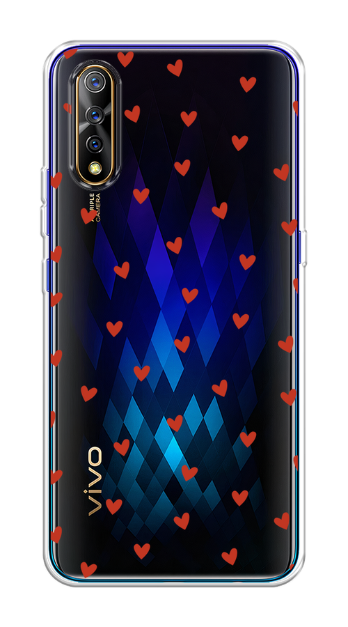 

Чехол на Vivo iQOO Neo/V17 Neo "Red hearts", Красный;прозрачный, 262050-1