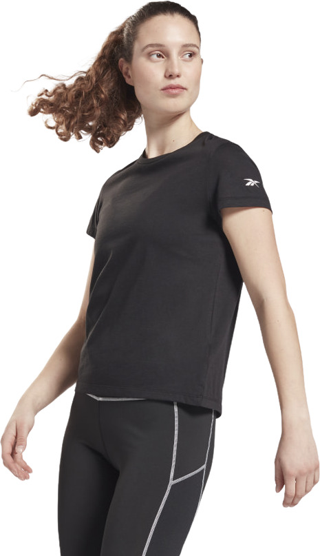 

Футболка женская Reebok Cotton T-Shirt черная XL, Черный, Cotton T-Shirt