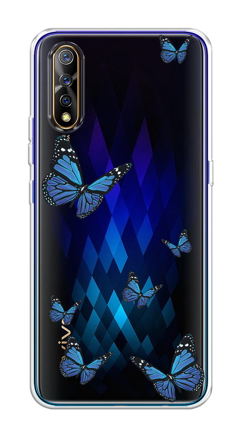 

Чехол на Vivo iQOO Neo/V17 Neo "Blue butterflies", Синий;черный, 262050-1