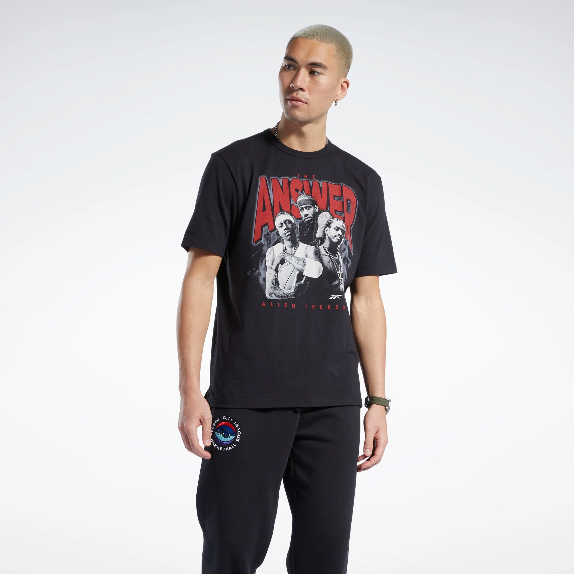 

Футболка мужская Reebok Black Iverson Trio Short Sleeve T-Shirt черная S, Black Iverson Trio Short Sleeve T-Shirt