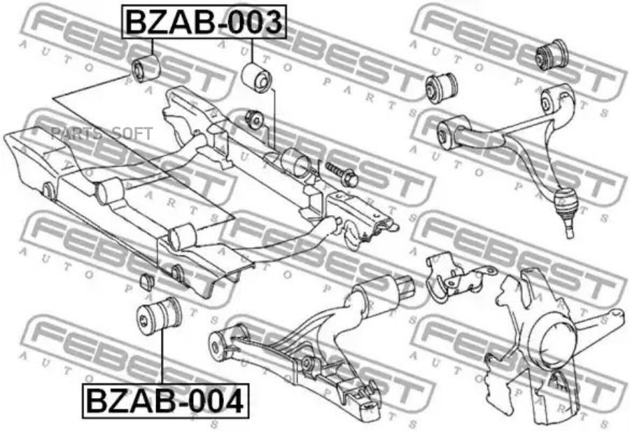 

FEBEST Сайленблок FEBEST BZAB-004