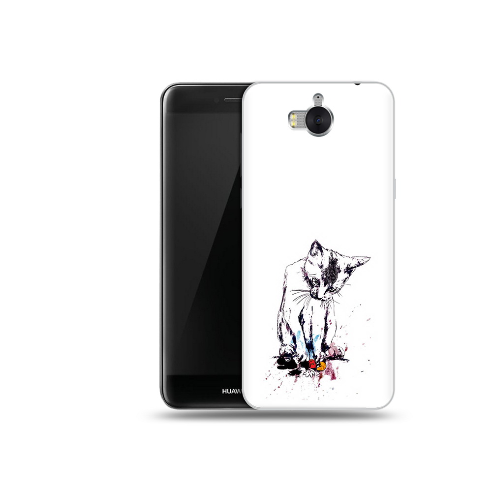 

Чехол MyPads Tocco для Huawei Y5 кот и микки (PT91582.58.399), Прозрачный, Tocco