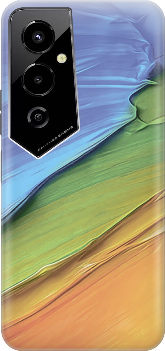 

Силиконовый чехол на Tecno Pova 4 Pro с принтом "Желто-синие ткани", Голубой;оранжевый, 158092