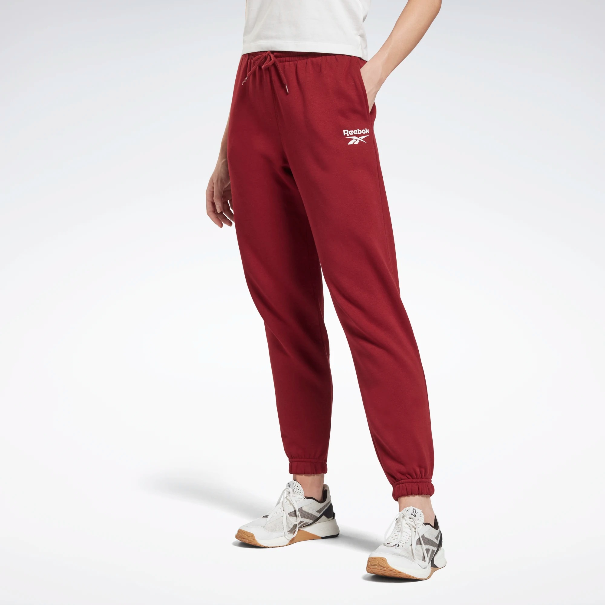 

Спортивные брюки женские Reebok Identity Joggers красные L, Красный, Identity Joggers