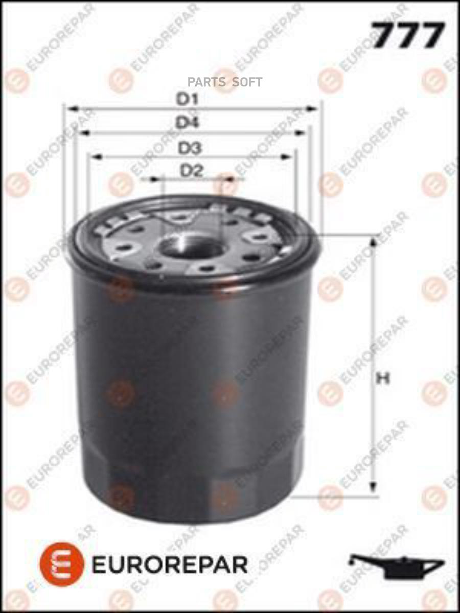 

EUROREPAR 1616173880 Фильтр масляный HYUNDAI HD65/72/78 04 , MITSUBISHI Canter 96 , PAJERO