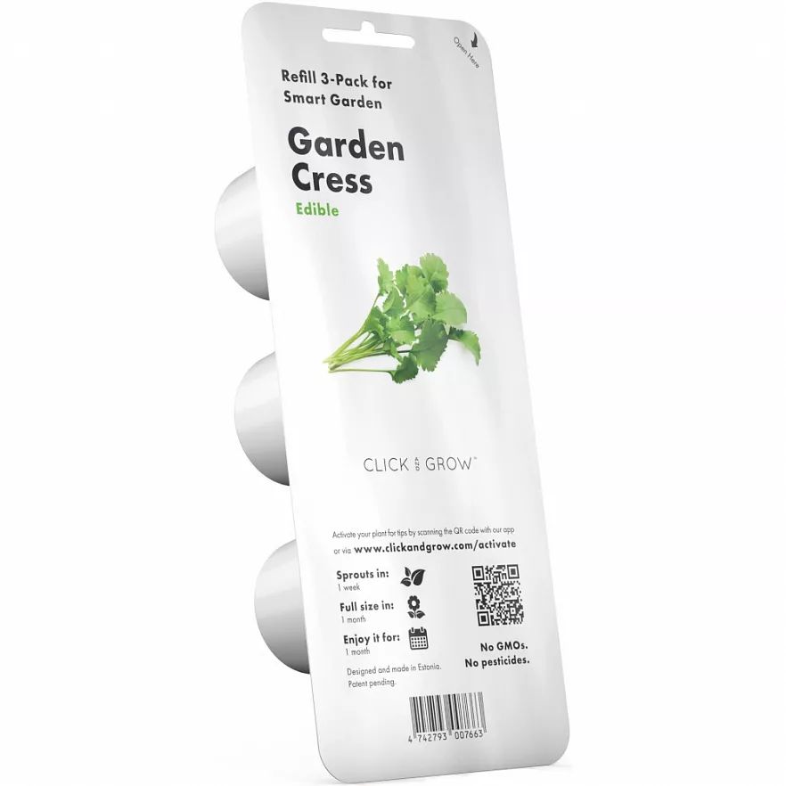 Набор картриджей для умного сада Click and Grow Refill 3-Pack Кресс Салат (Garden Cress)