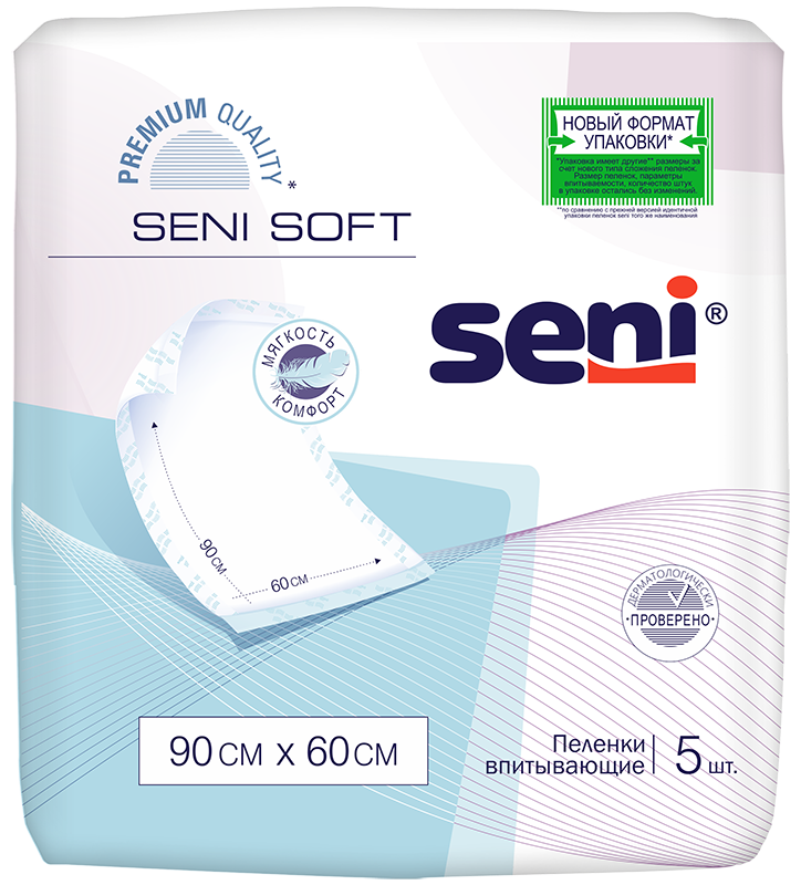 Пеленки одноразовые Seni Soft 90x60 cм 5 шт.