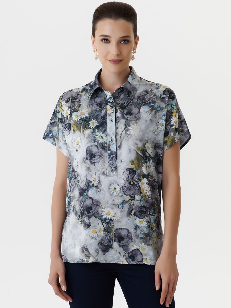 

Блуза женская Арт-Деко R-1394 серая 52 RU, Серый, R-1394