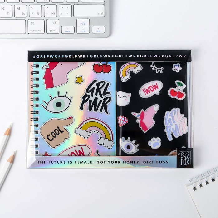 

Набор ArtFox GRL PWR, ежедневник 40л, паспортная обложка, 2 набора
