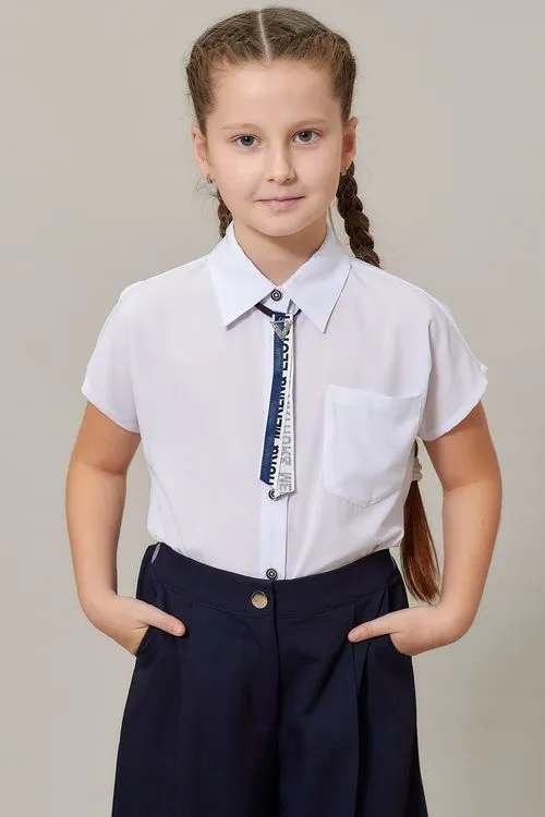 

Блузка детская Colabear 186266, белый, 128, 186266