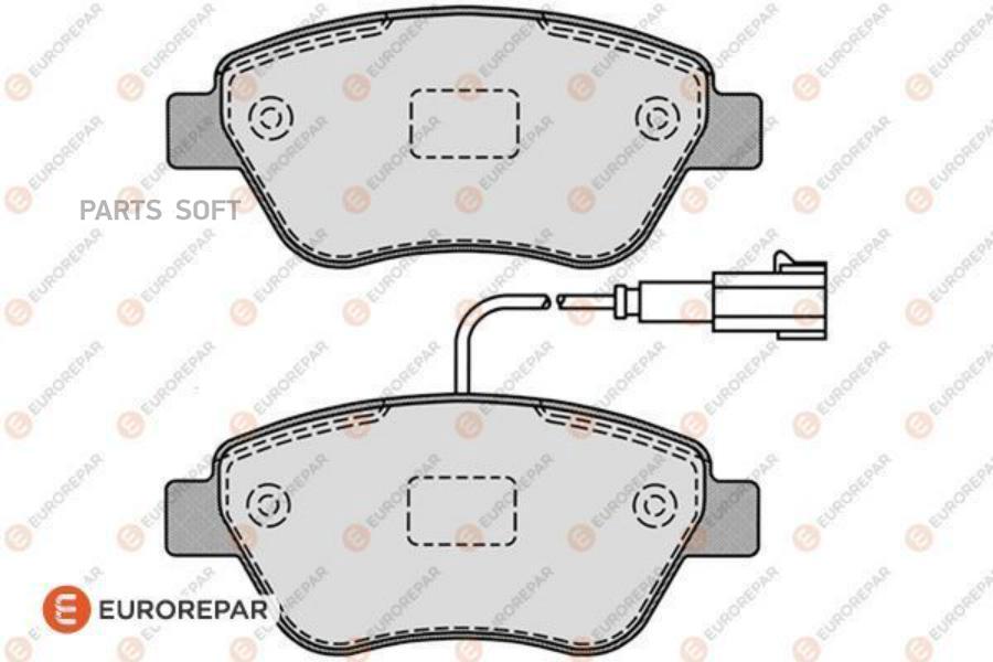 

EUROREPAR 1617262180 Колодки тормозные дисковые FIAT GRANDE PUNTO 05 , ALFA ROMEO MITO (95