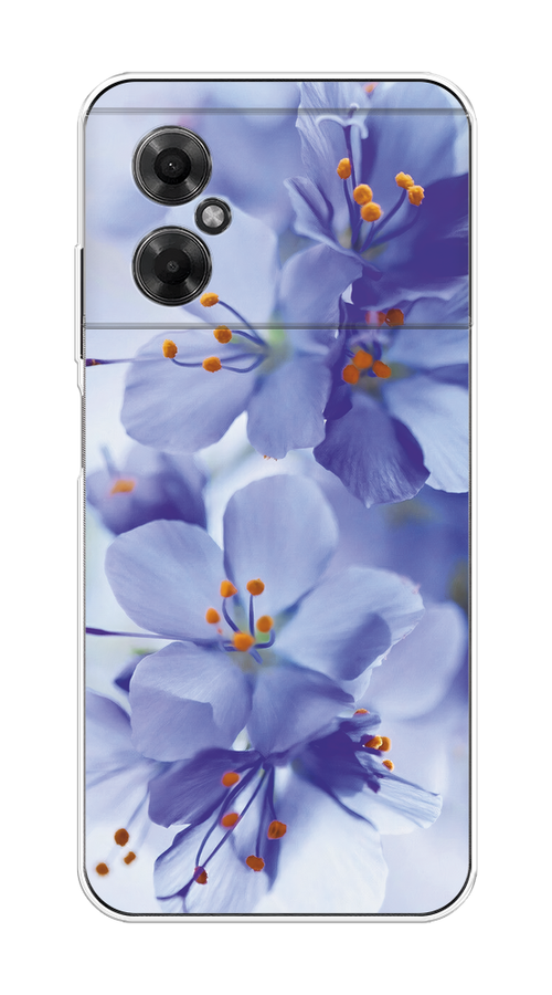 

Чехол на Xiaomi Poco M4 5G "Фиолетовые цветки", Фиолетовый;синий, 316550-1