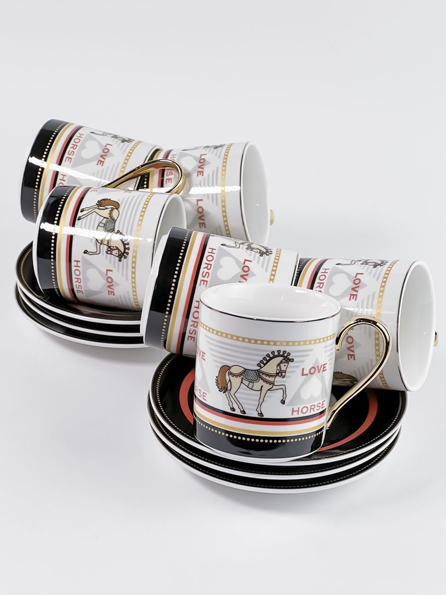 

Чайный набор Lenardi LD122-14 Конь 12 пр., Белый, LD122-14
