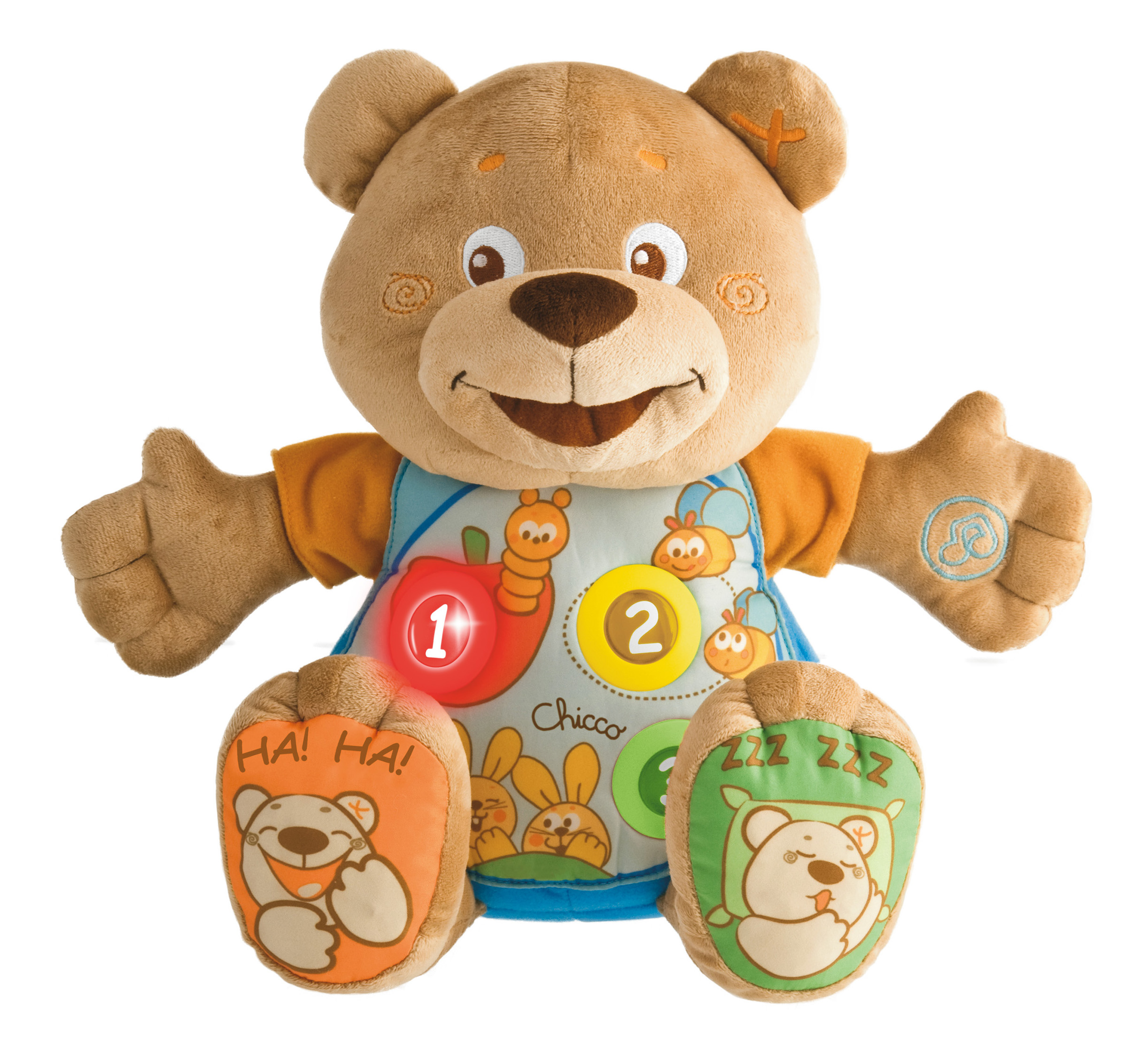 Развивающая музыкальная игрушка Chicco Мишка 73050 развивающая игрушка chicco музыкальная нож для пиццы