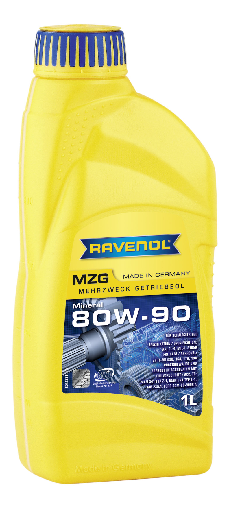 фото Трансмиссионное масло ravenol getriebeoel mzg 80w90 1л 1223105-001