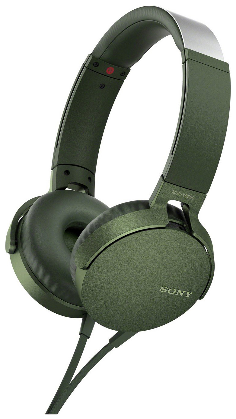 фото Наушники sony mdr-xb550ap green