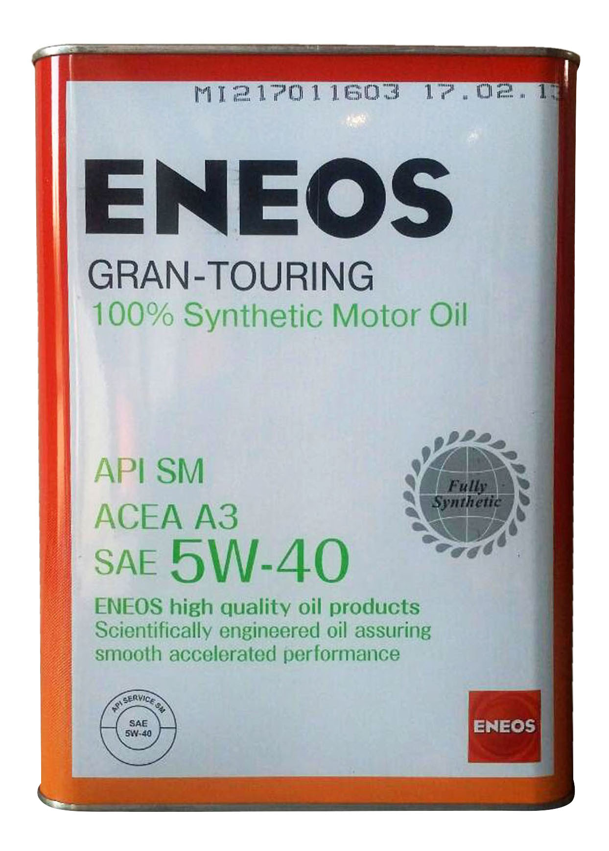 

Моторное масло Eneos Gran-Touring Synthetic 5W40 4л, Gran-Touring Synthetic