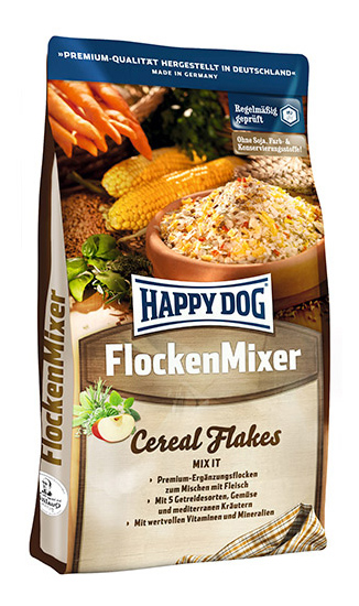 фото Сухой корм для собак happy dog flockenmixer cereal flakes, злаки, овощи, кукуруза, 3кг