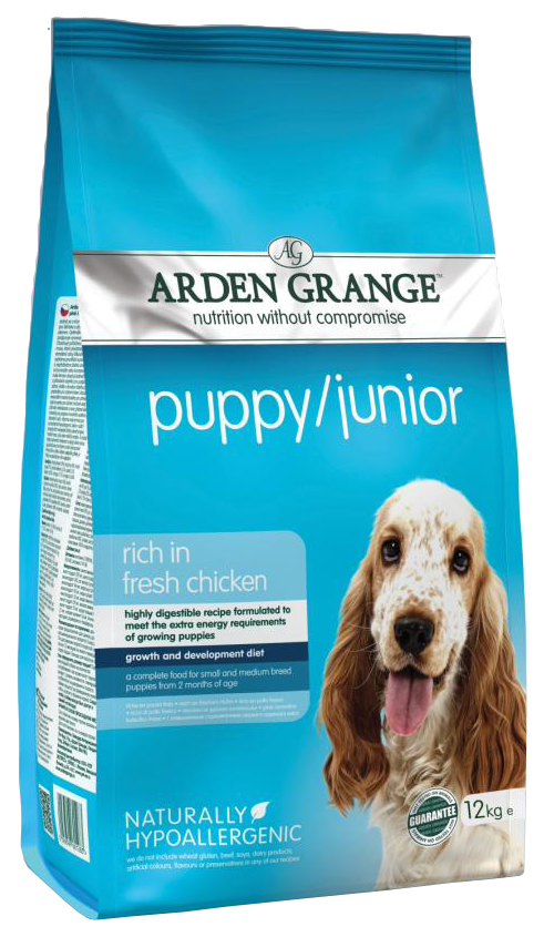 

Сухой корм для щенков Arden Grange Puppy/Junior, курица, 12кг, Naturally Hypoallergenic Puppy/Junior